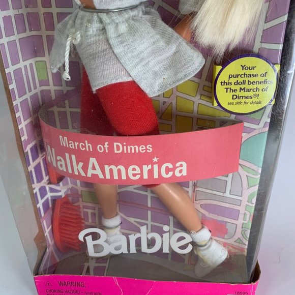 March of Dimes Barbie Walk America 1997 KMart Special Edition 18506 Sealed Box N - Picture 4 of 12